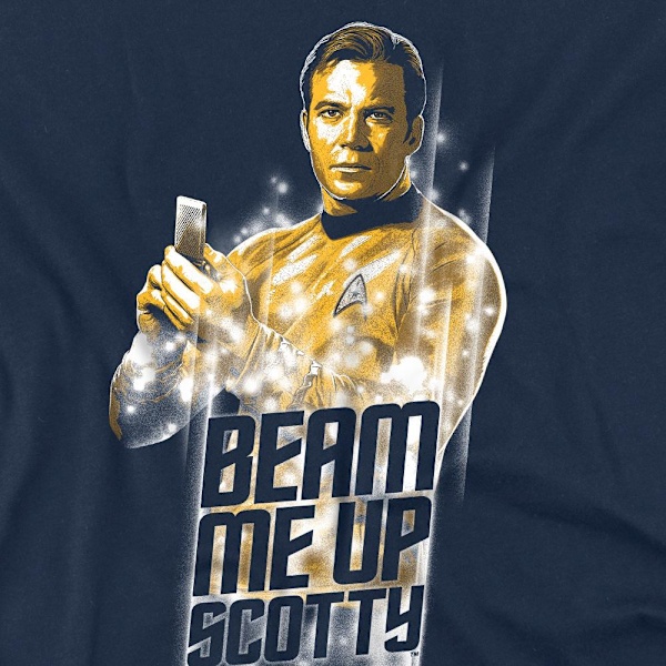 Star Trek Herr Beam Me Up T-Shirt 3XL Marinblå Navy 3XL