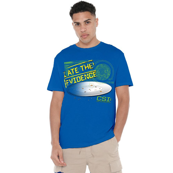 CSI Herr I Ate the Evidence T-Shirt 4XL Royalblå Royal Blue 4XL
