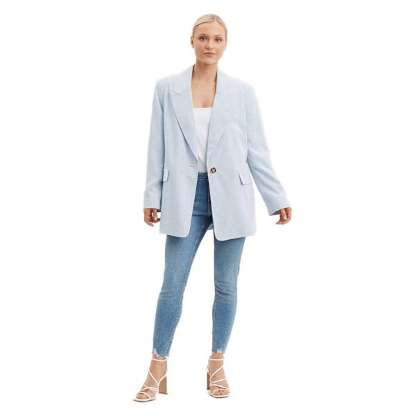 Dorothy Perkins Dam/Damer Linne Boyfriend Jacka 10 UK Ljus Pale Blue 10 UK