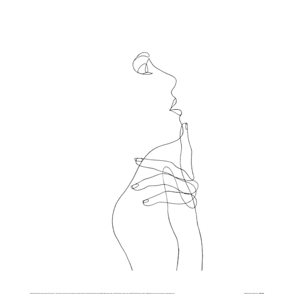 Louise Nisbet Head III Poster One Size Vit/Svart White/Black One Size