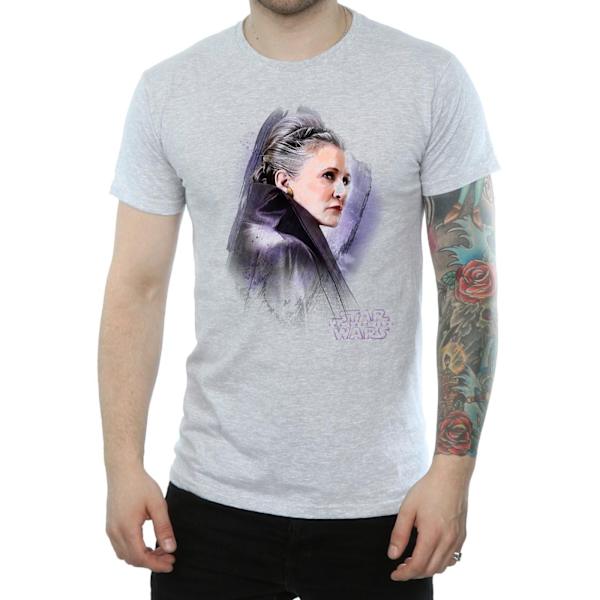 Star Wars: The Last Jedi Herr Princess Leia Borstad Bomull T-shirt Sports Grey S