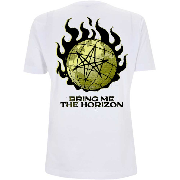 Bring Me The Horizon Unisex Vuxen Globe Bomull T-Shirt XXL Vit White XXL