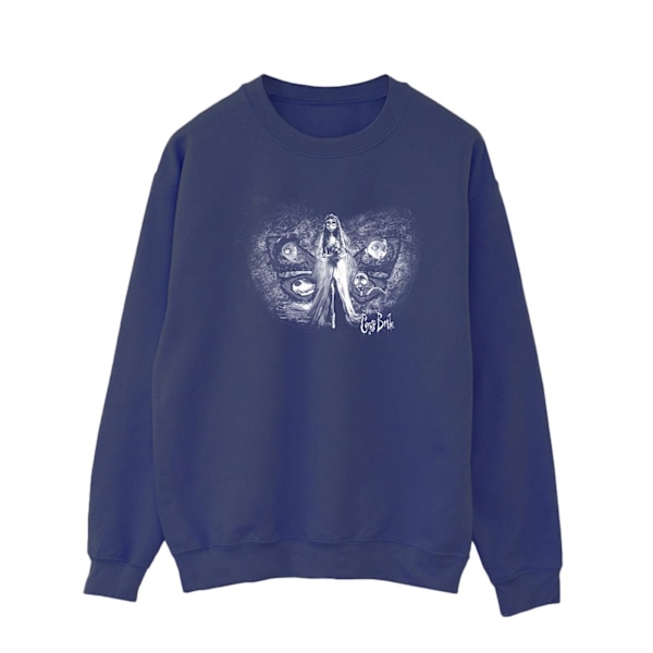 Corpse Bride Herr Emily Butterfly Sweatshirt XXL Marinblå Navy Blue XXL