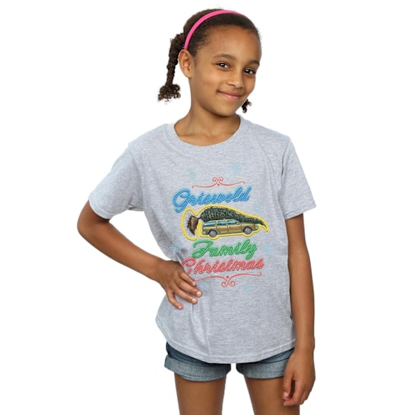 National Lampoon's Christmas Vacation Girls Griswold Family Chr Sports Grey 9-11 Years