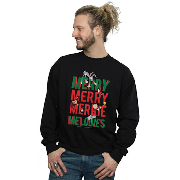 Looney Tunes Herr Merry Merrie Melodies Sweatshirt XL Svart Black XL