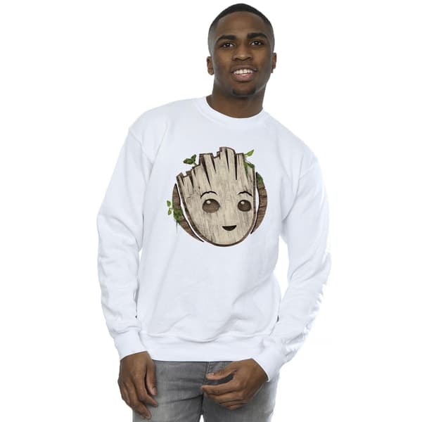 Marvel Herr I Am Groot Trähuvud Sweatshirt S Vit White S