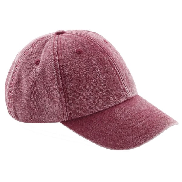 Unisex unisex cap med låg profil i vintage vintage (förpackning om 2 Vintage Red One Size