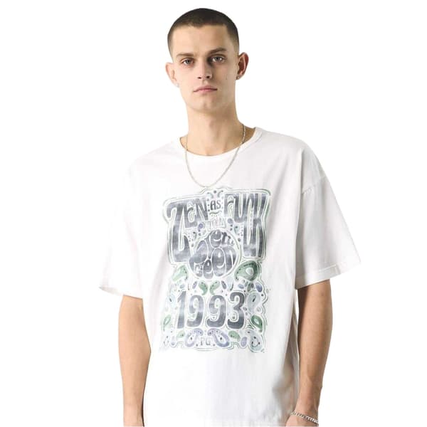 Pretty Green Herr T-shirt med text Regular M Vit White M