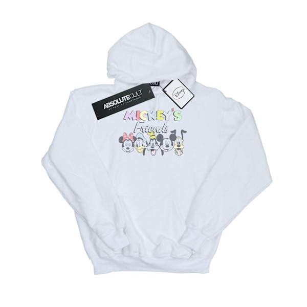 Disney Dam/Kvinnor Mickey Mouse Vänner Faded Nostalgia Hoodie White S