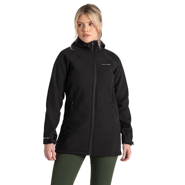 Craghoppers Dam/Dam Gwen Hooded Soft Shell Jacka 16 UK B Black 16 UK