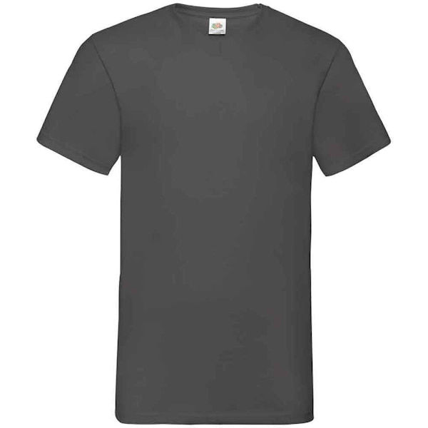Fruit of the Loom Valueweight V-ringad T-shirt för män M Ljusgrafit Light Graphite M
