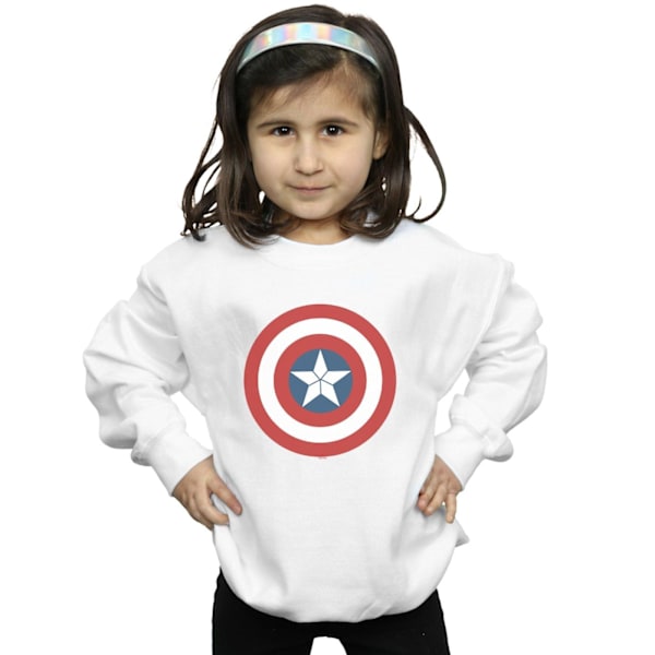 Marvel Girls Captain America Civil War Shield Sweatshirt 12-13 White 12-13 Years