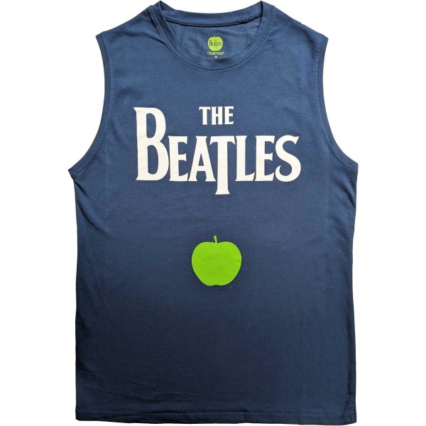 The Beatles unisex för vuxna med äpple bomullslogotyp XXL Denim B Denim Blue XXL