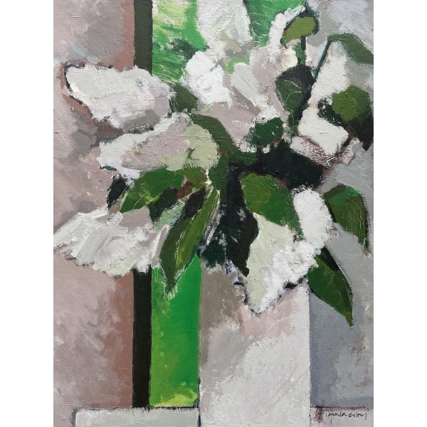 Paul Donaghy Vit lila Print 40cm x 30cm Grå/Vit/Gr Grey/White/Green 40cm x 30cm