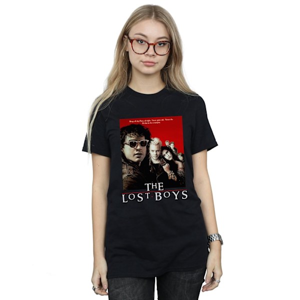 The Lost Boys Dam/Damer Röd Poster Bomull Boyfriend T-shirt Black L