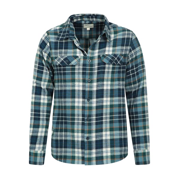 Mountain Warehouse Herr Trace Flanellskjorta (2-pack) XL Corn Corn Blue XL