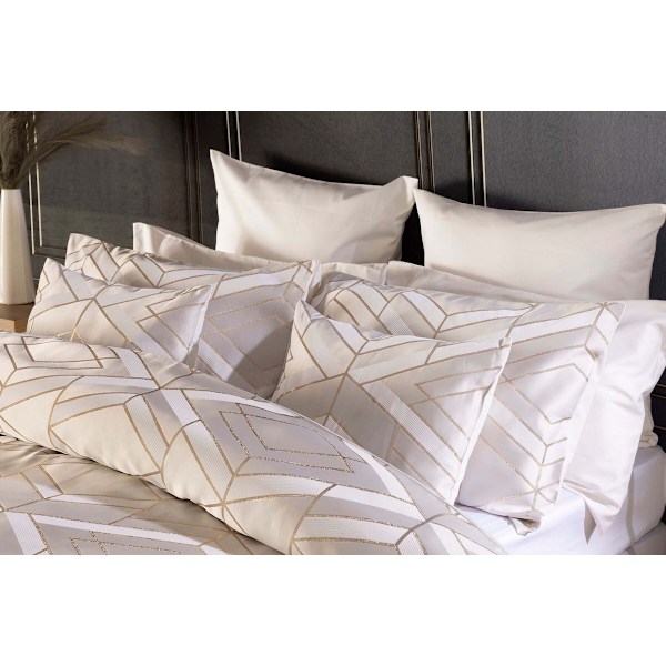 Belledorm Seve Jacquard Påslakanset Superking Taupe Taupe Superking
