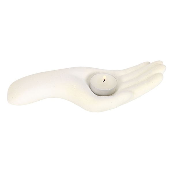 Something Different Öppen Hand Tealight-hållare En Storlek Vit White One Size