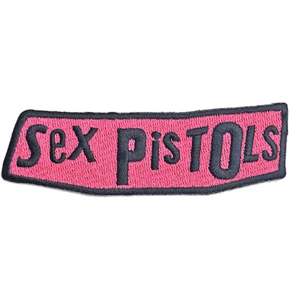 Sex Pistols Logotyp Iron On Patch One Size Rosa/Svart Pink/Black One Size