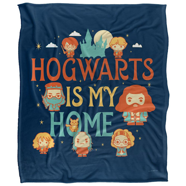 Harry Potter Hogwarts Är Mitt Hem Chibi Filt One Size Multico Multicoloured One Size