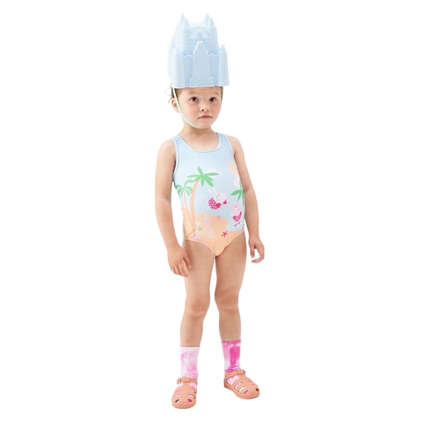 Regatta Flickor Strand Greta Gris En-dels Baddräkt 3-4 År Cool Cool Blue 3-4 Years