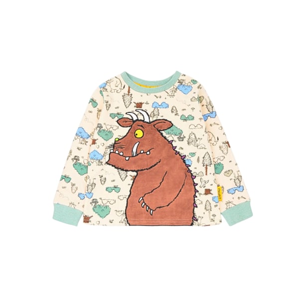 The Gruffalo Barn/Barnkläder Broderade Pyjamas Set 3-4 År Off White/Sea Green/Brown Off White/Sea Green/Brown 3-4 Years