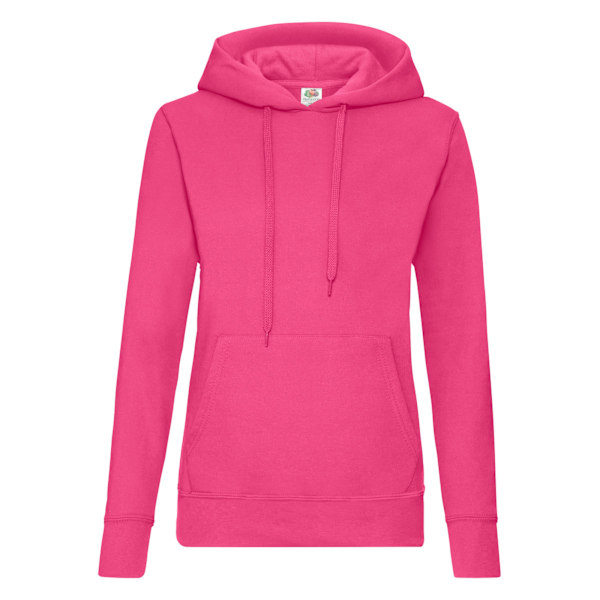 Fruit Of The Loom Damtröja med huva för damer, 2X Fuchsia 2XL