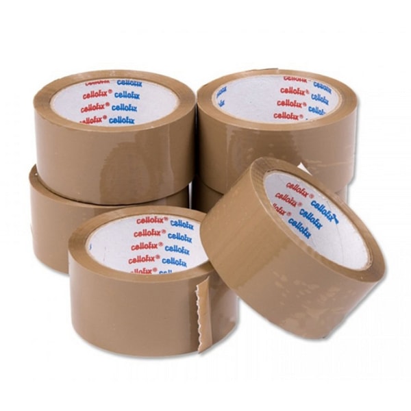 Cellofix Packtejp (6-pack) Storlek: En Storlek Brun Brown One Size