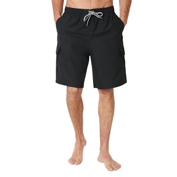 Maine Herr Quick Dry Cargo Pocket Badshorts XXL Svart Black XXL