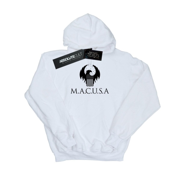 Fantastiska vidunder Mens MACUSA Logo Hoodie XL Vit White XL