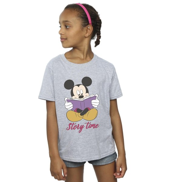 Disney Girls Mickey Mouse Story Time Bomull T-shirt 12-13 år Sports Grey 12-13 Years