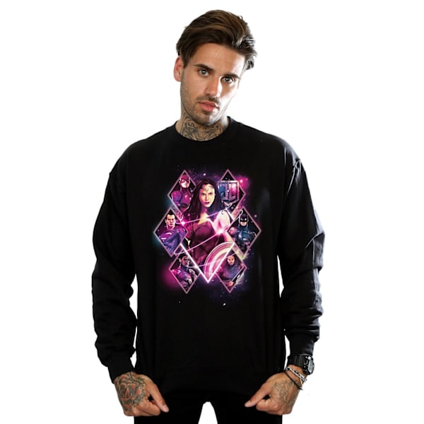 DC Comics Justice League Movie Team Diamonds Sweatshirt L Black L