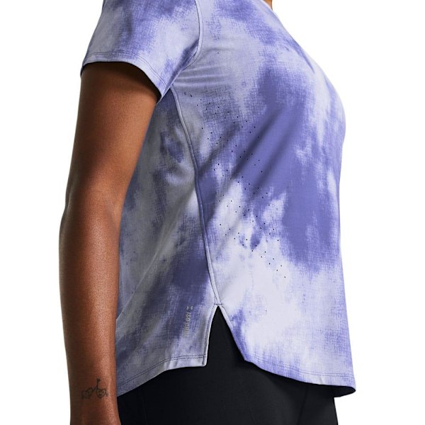 Under Armour Dam/Dam Launch Elite Tryckt T-shirt 10 UK P Purple 10 UK