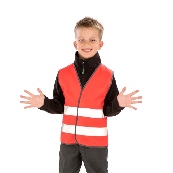 SAFE-GUARD by Result Barn/Barn Core Förbättrad Hi-Vis Väst 7 Red 7-9 Years