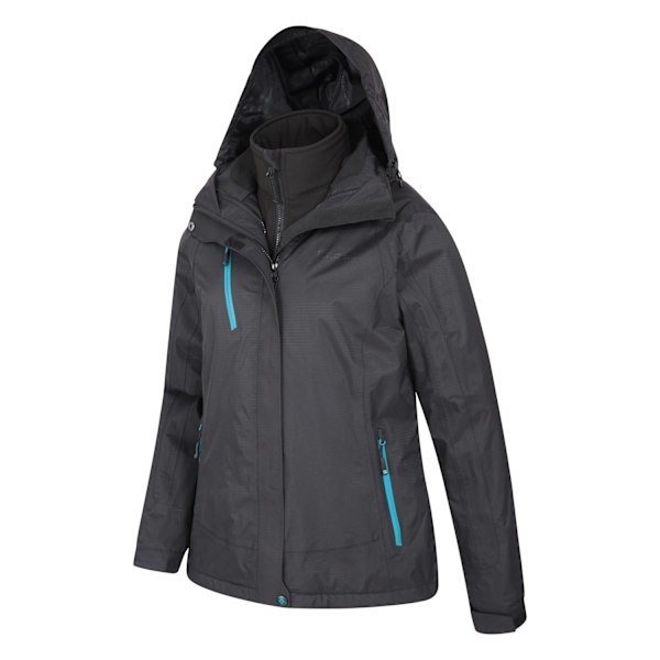 Mountain Warehouse Womens/Ladies Bracken Extreme 3 i 1 Vattentät Jacka 20 UK Jet Black Jet Black 20 UK