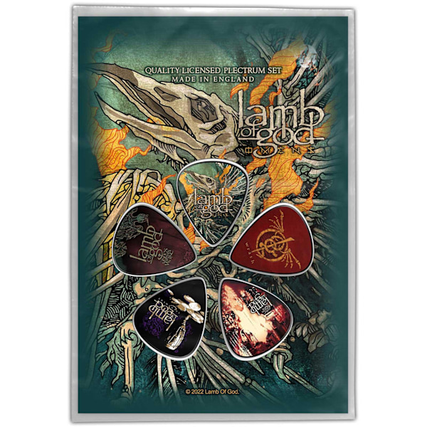Lamb Of God Omens Plectrum (5-pack) En Storlek Flerfärgad Multicoloured One Size