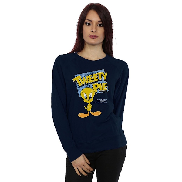 Looney Tunes Dam/Damer Klassisk Tweety Bomullströja M N Navy Blue M