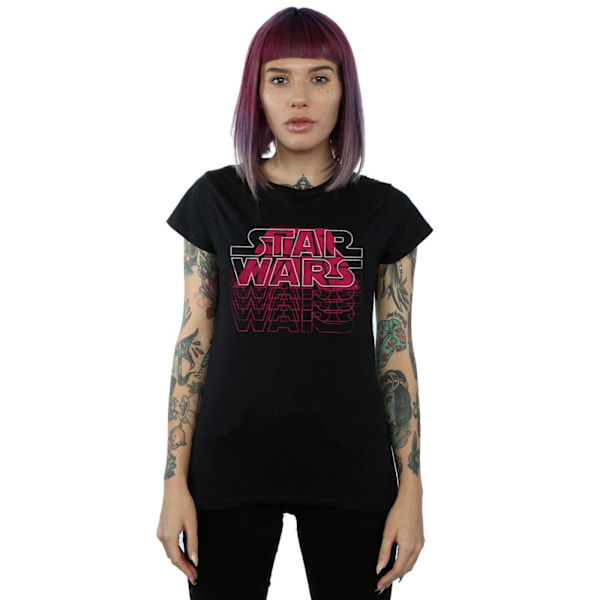 Star Wars Dam/Kvinnor Blended Logos Bomull T-Shirt XL Svart Black XL
