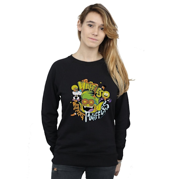 DC Comics Dam/Kvinnor Teen Titans Go Waffle Mania Sweatshirt Black XXL