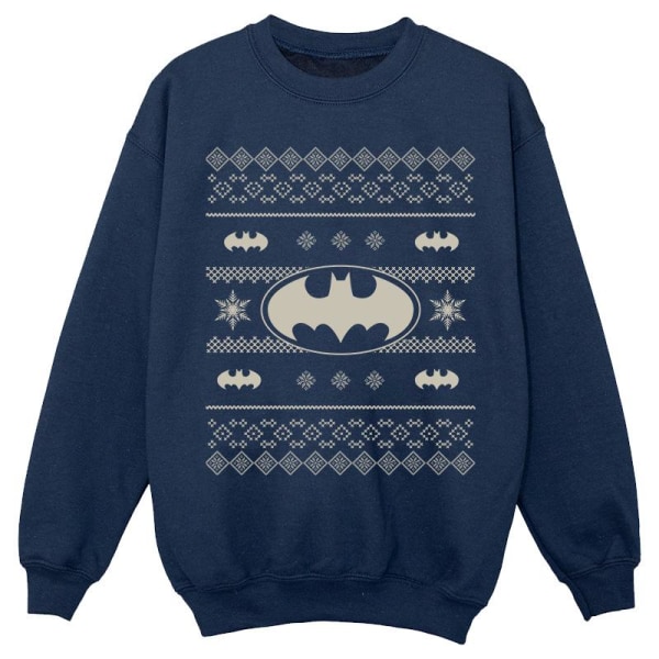 DC Originals Boys Christmas Knit Batman Sweatshirt 5-6 Years Na Navy Blue 5-6 Years