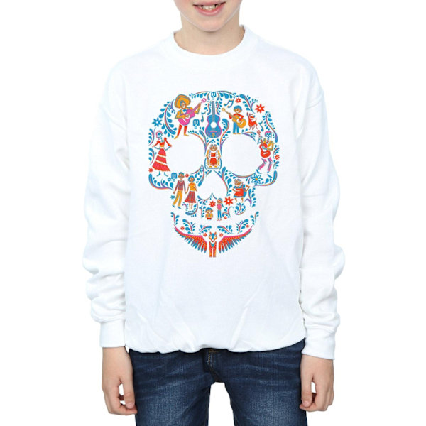 Disney Boys Coco Skull Pattern Sweatshirt 5-6 år Vit White 5-6 Years
