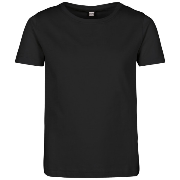 Bygg ditt varumärke Kortärmad T-shirt för tjejer 4-6 år svart Black 4-6 Years
