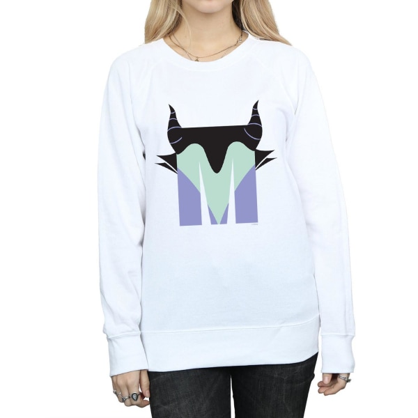 Disney Womens/Ladies Alphabet M Is For Maleficent Sweatshirt L White L