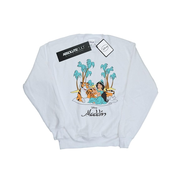 Disney Girls Aladdin Jasmine Abu Rajah Beach Sweatshirt 5-6 år White 5-6 Years
