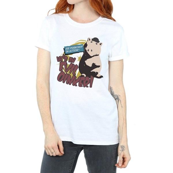 Disney Dam/Damer Leksakernas Tid Evil Oinker Bomull Boyfriend T-Shirt XXL Vit White XXL