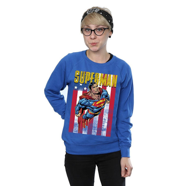 DC Comics Dam/Kvinnor Superman Flight Sweatshirt M Royal Blue Royal Blue M