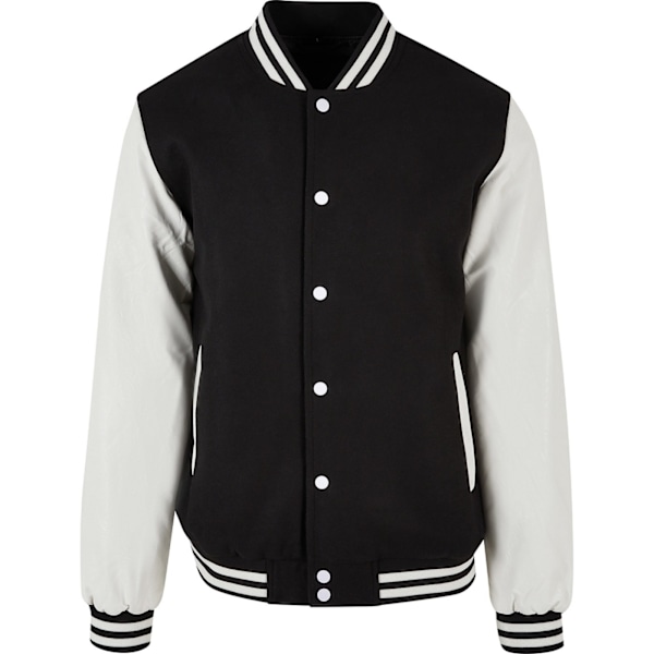 Bygg ditt varumärke Herr Old School College Varsity Jacka XS Svart Black/White XS