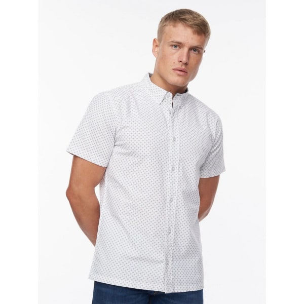 Bewley & Ritch Herr Haltom kortärmad skjorta L Vit/marinblå White/Navy L