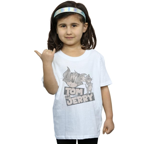 Tom och Jerry Girls Wink Bomull T-shirt 5-6 år Vit White 5-6 Years