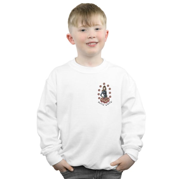 Marvel Boys Black Widow Tattoo Brösttryck Sweatshirt 5-6 År White 5-6 Years